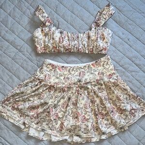 Montce Venecia floral tennis mini skirt and a matching crop top